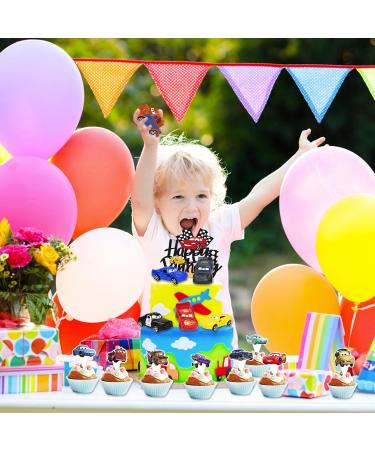 31-Piece Cars Cake Decoration Set | 25 Auto Cake Toppers & 6 Car Toys | Perfect for Kids' Birthday Parties - Buy Online on GoSupps.com