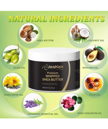JeaKen - PURE SHARITE BUTTER - 100ml Premium Shea Butter To soothe dry or chapped rough skin - Anti-Aging Ingredients - Against Wrinkles and Fine Lines - Stretch Mark Cream Pregnancy - Buy Online on GoSupps.com