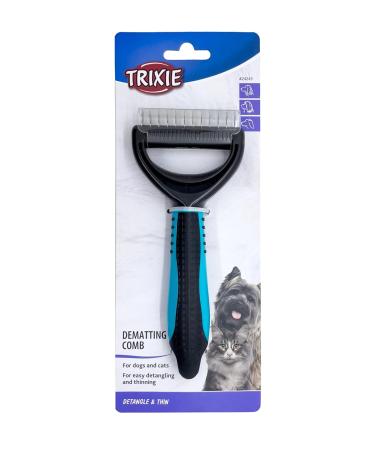 TRIXIE Fur Detangler - Medium Plastic/Metal Grooming Tool (Pack of 4) | 7x18 cm | International Shipping Available - Buy Online on GoSupps.com