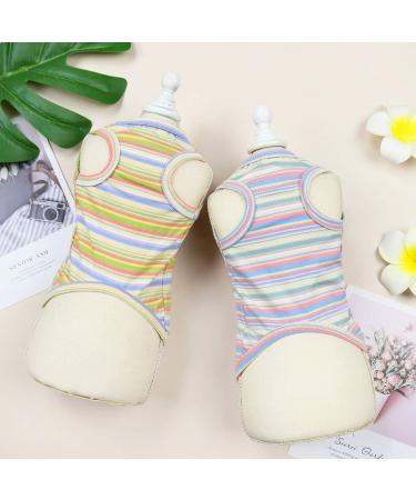 Shop Breathable Striped Dog T-Shirts - 2-Pack Cotton Vests for Small & Medium Dogs | Yaodhaod Summer Apparel - Buy Online on GoSupps.com