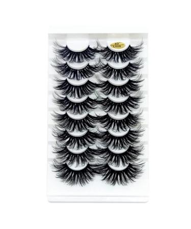 8 Pairs False Eyelashes 25mm Waterproof Eyelash Extension False Eyelashes for Makeup Eye Makeup