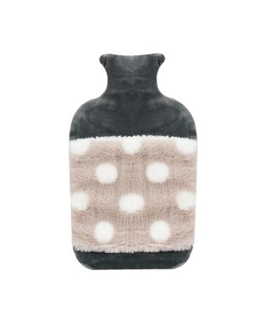 Hot water bottle with kangaroo pocket - Hot water bottle 2L - Hot water bottle grey - Bed bottle for adults children men women