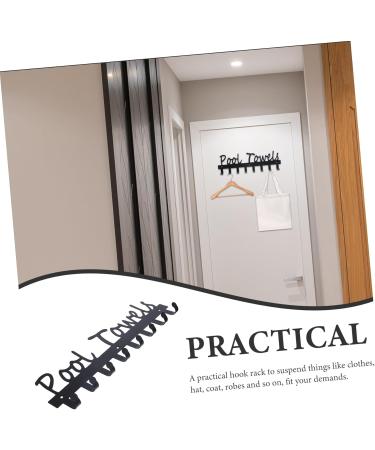 Cabilock Towel Hook Wall Mount Towel Rack Outdoor Towel Rack for Pool Modern Coat Hooks Wrought Iron Shelf - Buy Online on GoSupps.com