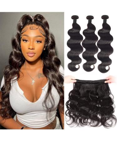 9A Brazilian Virgin Body Wave Human Hair Bundles - 16 18 20 Inch - Natural Color - Buy Online on GoSupps.com