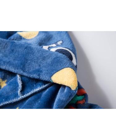 XINNE Boys & Girls Soft Bathrobe - Cute Flannel Hoodie Pajamas for Toddlers & Babies | Moonlight 120/5T Sleepwear - Buy Online on GoSupps.com