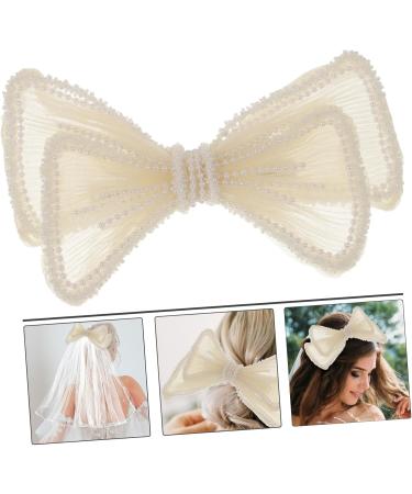Beaupretty 1pc Hairpin Bowknot Hairpins Large Hair Bows Wedding Hair Clips for Brides Rhinestone Headpiece Goody Hair Clips for Women Pearl Tiara Women Barrette Girl Hairpin Barrette - Buy Online on GoSupps.com