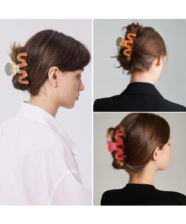 Jayongnee 5Pcs Hair Claw Clips for Women - Large Claw Clips for Thick and Thin Hair, Multi-colored Set - Buy Online on GoSupps.com
