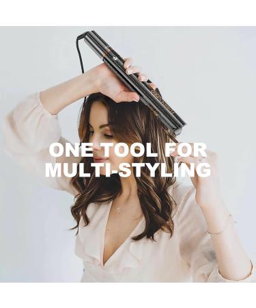 FURIDEN PRO 2-in-1 Hair Straightener and Curler - Multi Styler Tools for No Frizz, Long-Lasting Finish (Black) - Buy Online on GoSupps.com