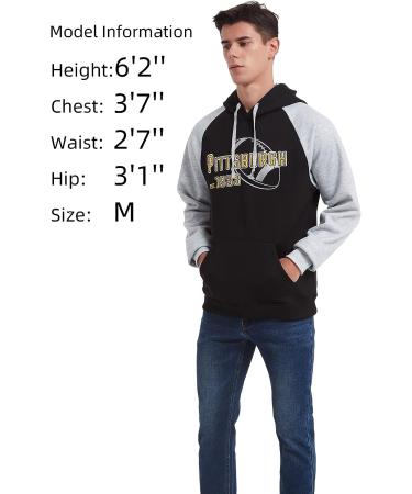 RZUO Mens City Classic Football Embroidery Pullover Hoodie - Black (Medium) - Buy Online on GoSupps.com