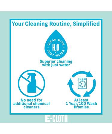 E-Cloth Stovetop Cleaner - Reusable Microfiber Cleaning Cloth for Ovens & Glass Tops - 100 Wash Guarantee, Blue & Gray - Buy Online on GoSupps.com