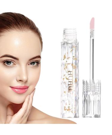Color Changing Lipstick - Gold Foil Hydrating High-shine Lip Glosses - Lip Moisturizing Lip Essence Gloss Powerful Color Changing Glowing Lip Glaze Prevent Chapped Lips Loandicy 01#white flower