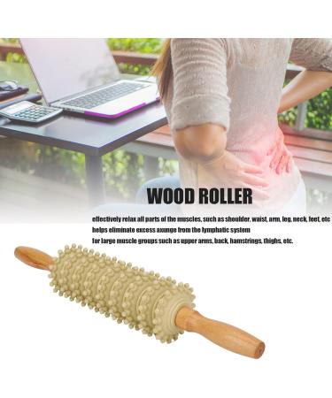 Stable Wooden Roller for Lymphatic Drainage & Sore Fascia Massage | Cellulite & Trigger Point Relief - International Shipping - Buy Online on GoSupps.com