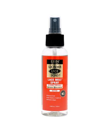 Lace Melt Spray - Active 3.39 fl.oz./100ml | Flawless Natural and Seamleass Finish No Reside Long Lasting Formula with Protecting Edges Perfect for Wigs 3.39 fl.oz./100ml Active