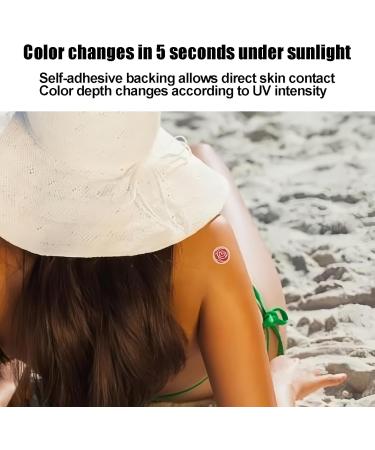 Autocollants de d tection UV moniteur de couleur de protection solaire patch de rappel SPF | Solution de d tection d'exposition tanche qui change d' pendant la sensibilisation l'intensit Rose (little rose) - Buy Online on GoSupps.com