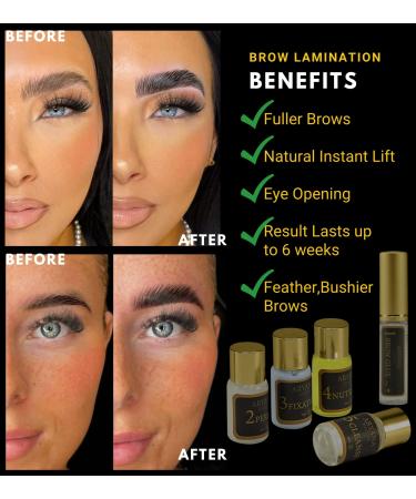 ARYANA NEW YORK Eyebrow Lamination Kit - At Home DIY Brow Perm for Fuller Brows | Professional Lift & Definition | Includes Brow Brush and Micro Brushes - Buy Online on GoSupps.com