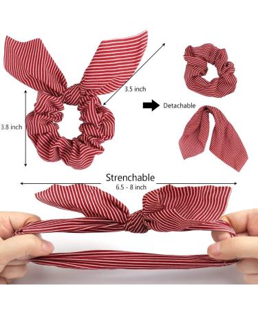 ACO-UINT 20 Pack Adorable Chiffon Bow Hair Scrunchies for Women - Elastic Bulk Scrunchies Hair Accessories for Girls - Multi-Colored - Buy Online on GoSupps.com