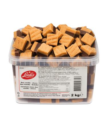 LONKA Fudge Duo Tin Fudge Vanilla and Chocolate 2 kg