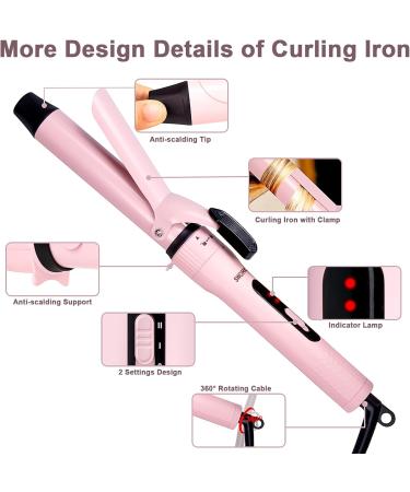 Professional 2-in-1 Curling Iron Set - Versatile Straightening Brush & Curling Iron for Large & Small Curls - International Shipping Available - Buy Online on GoSupps.com