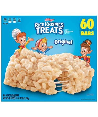 Kellogg's Rice Krispies Treats, 60 bars 60 Count (Pack of 1)