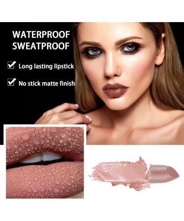 Mocha Brown Matte Lipstick - Long Lasting, Waterproof, Non Stick Cup, Velvet Lip Gloss - Tinted Lip Balm for Women - Buy Online on GoSupps.com