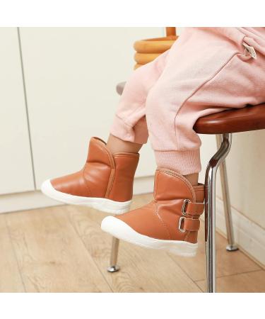 LACOFIA Toddler Winter Snow Boots | Anti-Slip Rubber Sole | Waterproof & Warm | Size 6 UK Child | Brown - Buy Online on GoSupps.com