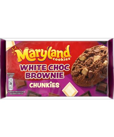 Maryland Big & Chunky White Choc Chunk Brownie Cookies 144g x3 with Milk & Dark Choc Chunk Cookies 144g x3 (6 Pack Mixed Bundle) - Buy Online on GoSupps.com