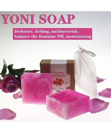 Organic Yoni Soap Bars for Women - PH Balanced Vaginal Wash - Handmade Feminine Care Soap (Pack of 2) - Buy Online on GoSupps.com