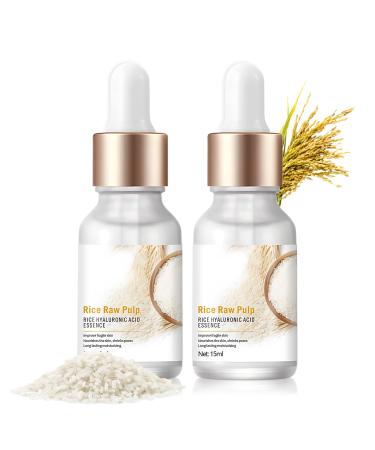 ZHISHUDL 2PCS Rice Serum for Face Crema De Arroz Coreana Para La Cara Cremas Para Quitar Manchas De La Cara Nourishing Hydrating Face Serum for Glow Skin