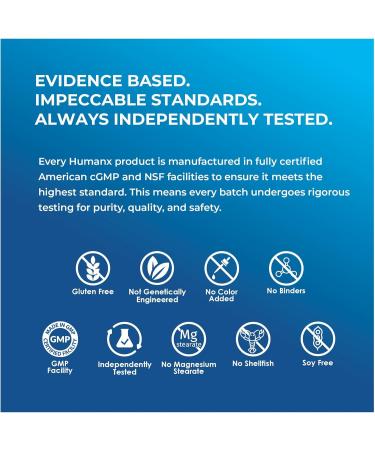 HUMANX Lactobacillus Gasseri & Reuteri+ 20 Billion CFU Plus Organic Prebiotics and Punicaligans - Probiotic Supplements - USA Made - Non-GMO - Performance Driven Delayed Release Capsule - Buy Online on GoSupps.com