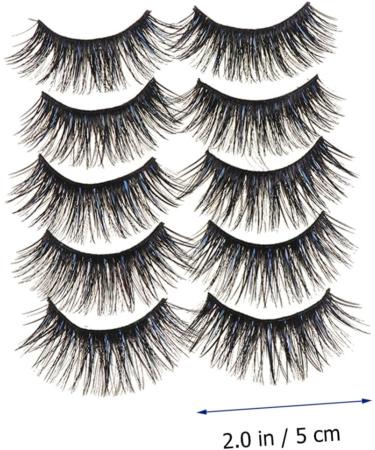 DOITOOL 5 Pairs Fake Eye Lashes Natural Eyelashes Fake Eyelashes Natural Look Dramatic Eyelashes Lashes Strips Faux Lashes Natural False Lashes Cross False Eyelashes - Buy Online on GoSupps.com