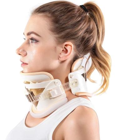Safwel Neck Brace Collar - Adjustable Cervical Traction Device for Neck Pain Relief & Spine Support - Buy Online on GoSupps.com
