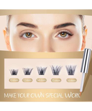 Larbois 45 Cluster Individual False Eyelashes Kit - DIY Natural Reusable Russian Lashes with Clear Glue - 10-16mm - Buy Online on GoSupps.com