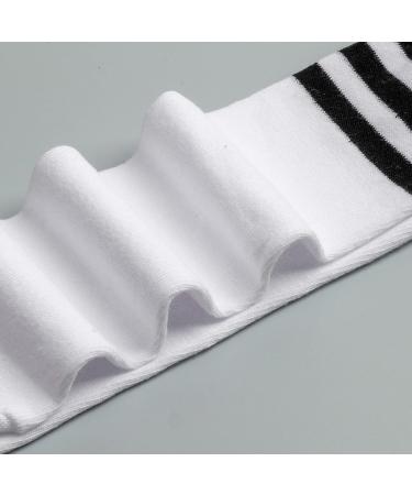 DRESHOW BQUBO Kids Toddler Soccer Socks - White/Black Stripe, 3-6 Years - Buy Online on GoSupps.com