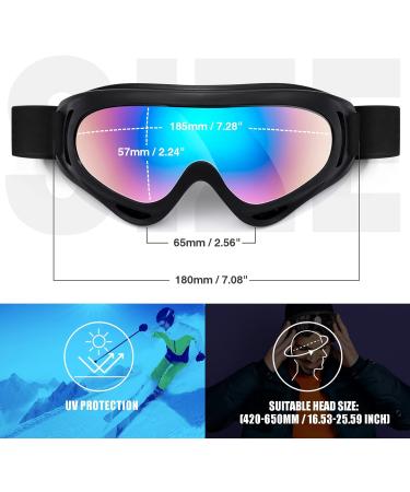 MAMBAOUT 2-Pack Snow Ski Goggles - Multicolor Lenses - Unisex Youth & Kids Fit - Buy Online on GoSupps.com