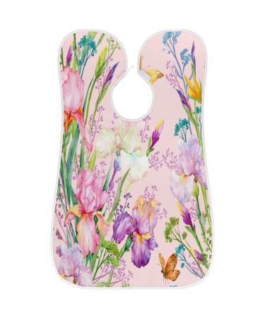 Lovely Butterfly Flowers Beard Bib Apron - Non-Stick Waterproof Hair Catcher for Men | Perfect Grooming Gift with Suction Cups - Buy Online on GoSupps.com
