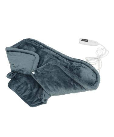 AMONIDA Shoulder Heating Pad Dark Gray Fast Heating Electric Shawl Timer Function for Home EU Plug 220-240V