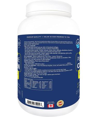  825gm (29oz) Hydrolyzed Marine Collagen Peptides with 9g of Protein to Support Joints Hair Skin and Nails - Unflavored Hydrolyzed Supplement - Buy Online on GoSupps.com