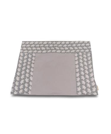 ULLENBOOM wrapping coverage 75x85 cm gray elephants (made in EU) - removable cover for diaper pad 85x75 baby cover for diaper pad made of cotton wrap train for changing table