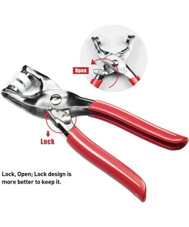 CHEPULA Craftsmanship DIY 200 Metal Snaps Buttons Set with Pliers Press Tool Kit - 10 Colors, 9.5mm, Hollow - Buy Online on GoSupps.com
