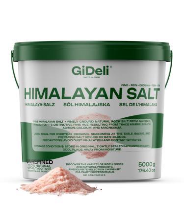 GiDeli GiDeli Himalaya Fine Salt 5 kg Natural Unrefined Pink Pakistan Kitchen Baking Bathroom