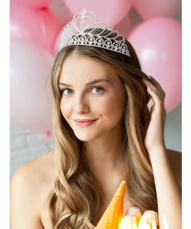 Sweet 16 Rhinestone Birthday Crown - Girls Princess Tiara and Headband - Buy Online on GoSupps.com