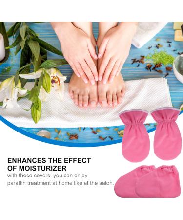 VICASKY Mitaines et Chaussettes Paraffine Rose 2 Pi ces Soin Thermal Mains et Pieds Spa Hydratant aux Huiles Essentielles pour Pieds et Mains - Buy Online on GoSupps.com