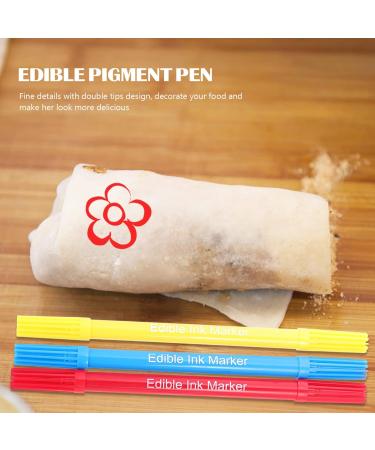 HOMSFOU 3pcs Baking Pen Colored Ink Pens Red Decor Gummy Candy Food Writers Pens Food Marker Pen Decorating Cake Pens Edible Markers for Cookie Decorating Baking Edible Pens Baking Ink Pen - Buy Online on GoSupps.com