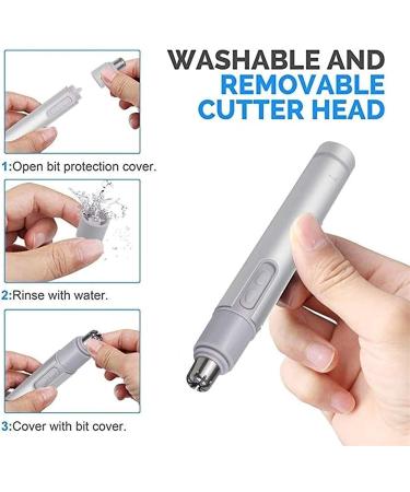 Mini Battery-Powered Nose & Ear Hair Trimmer - Stainless Steel Blades for Precision Grooming | Global Shipping Available - Buy Online on GoSupps.com