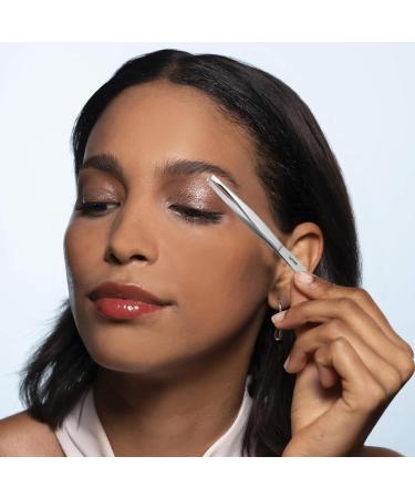 Wide Grip Slant Tweezers - German Stainless Steel - Hand-Filed Slanted Tips for Ultra-Precision - Tweezers for Eyebrows and Nose/Ear/Facial Hair - Professional Grade (Silver) - Buy Online on GoSupps.com