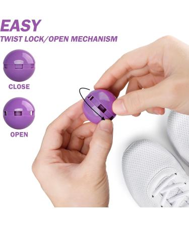 Shoe Deodorizer Balls 6 Pack Trainer Deodoriser Odours Eliminator for Gym Bag Sneaker Wardrobe Car Air Freshener Purple Lavender Scent - Buy Online on GoSupps.com