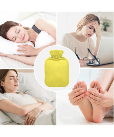 Yellow 2L Hot Water Bottle with Cover | Pain Relief for Hands & Feet | Ideal for Warming | Shop Internationally - Buy Online on GoSupps.com