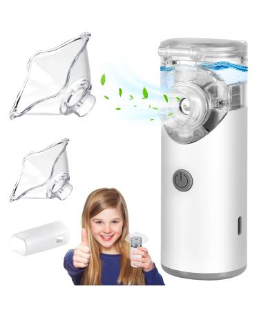 Inhalation device inhaler set for children and adults portable inhalation devices for respiratory diseases effective 30dB quiet with 2 mouthpiece and 2 mask for home and travel brother
