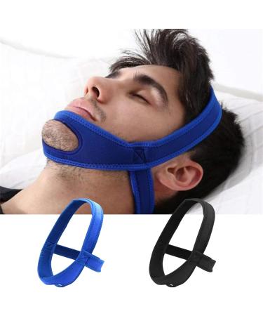 Anti-Snoring Jaw Strap | Adjustable Chin Support for Men & Women | Breathable Black & Blue Snoring Solution - Buy Online on GoSupps.com