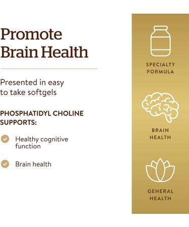 Solgar Phosphatidyl Choline 100 Softgels - Brain & Liver Support Supplement - Buy Online on GoSupps.com